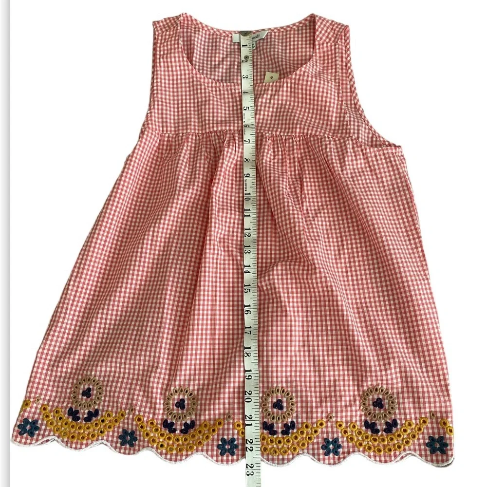 XXS Madewell gingham embroidered sleeveless top NWT - Picture 6 of 9